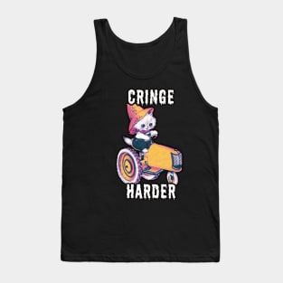 Cringe Harder Kitten Tank Top